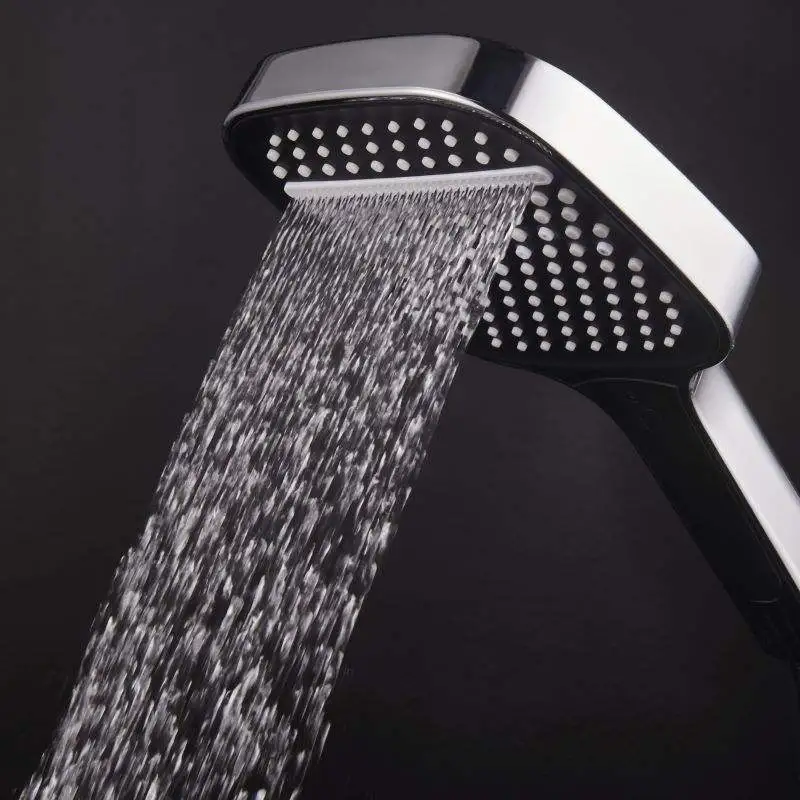 Abs Square Chrome Finished Button Select Hand Shower